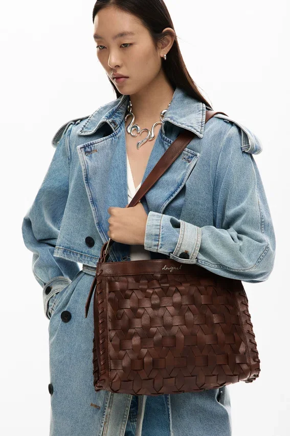 Borsa media intrecciata Borsa media intrecciata