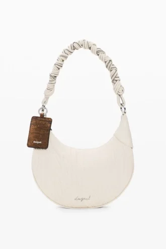 Borsa ovale media con goffratura