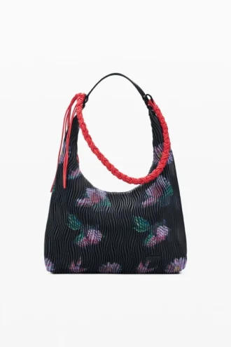 Borsa ovale media con texture