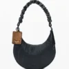 Borsa ovale media goffrata