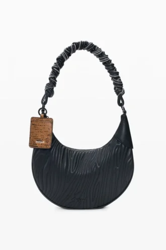 Borsa ovale media goffrata