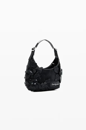 Borsa piccola con applicazioni floreali