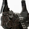 Borsa piccola con applicazioni floreali