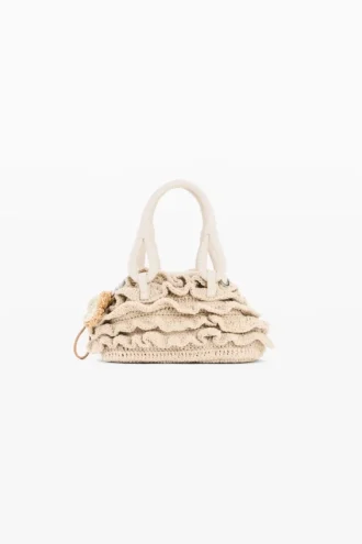 Borsa piccola con fiori all’uncinetto