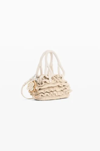 Borsa piccola con fiori all’uncinetto