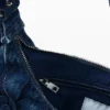 Borsa piccola in denim con fiori