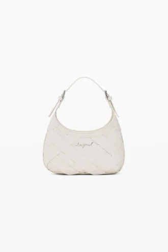 Borsa piccola intrecciata con logo