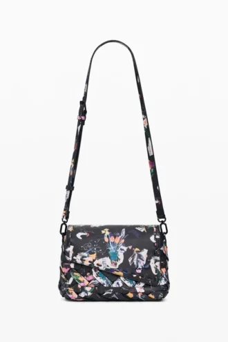 Borsa piccola intrecciata con motivi floreali