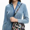 Borsa piccola intrecciata con motivi floreali