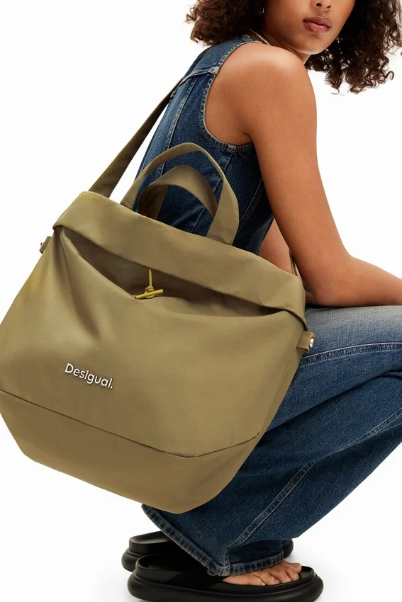 Borsa tote reversibile in nylon L Borsa tote reversibile in nylon L