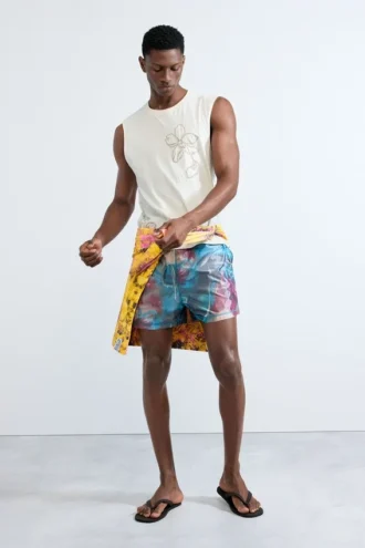 Boxer da bagno stampato