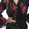 Camicetta con fiori pixelati