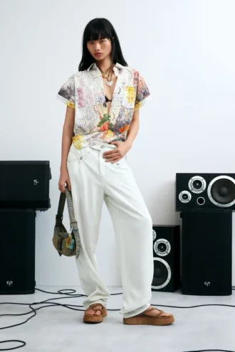 Camicia a maniche corte in cotone