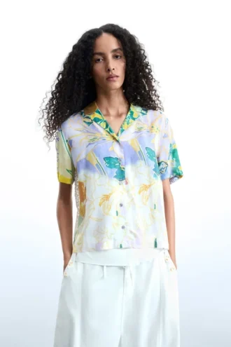 Camicia a maniche corte stampata