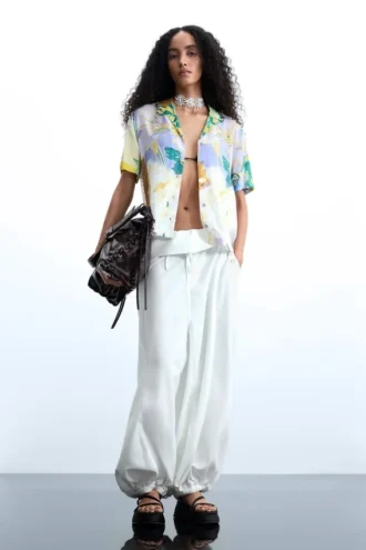 Camicia a maniche corte stampata