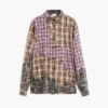 Camicia a quadri con toppe a maniche lunghe