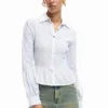 Camicia a righe arricciata