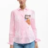 Camicia a righe con motivo cartolina Camicia a righe con motivo cartolina