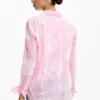 Camicia a righe con motivo cartolina Camicia a righe con motivo cartolina