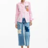 Camicia a righe con motivo cartolina Camicia a righe con motivo cartolina