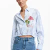Camicia corta stampata