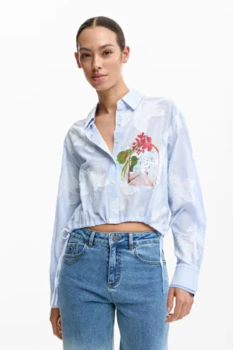 Camicia corta stampata