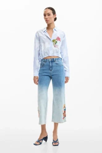 Camicia corta stampata