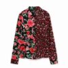 Camicie a fiori con arricciature