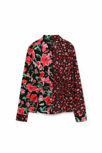 Camicie a fiori con arricciature