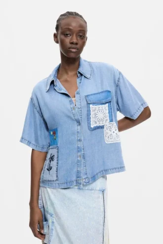 Camicie a maniche corte patchwork
