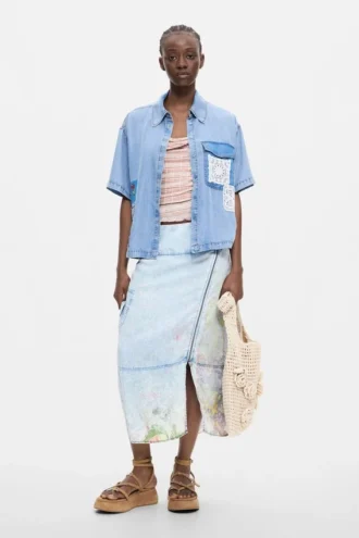 Camicie a maniche corte patchwork