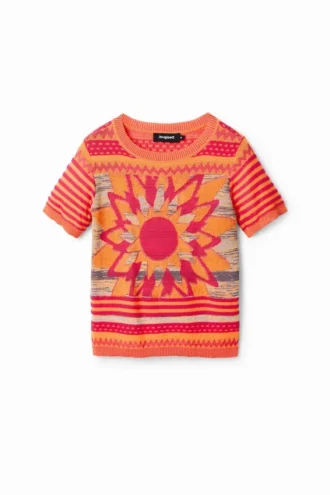 Camicie con fiore in maglia