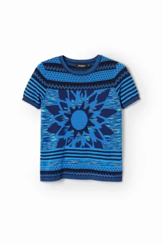Camicie con fiore in maglia