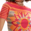 Camicie con fiore in maglia