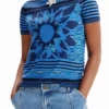 Camicie con fiore in maglia