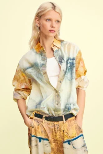 Camicie in denim misto