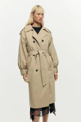 Cappotto bicolore staccabile