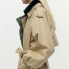 Cappotto bicolore staccabile