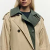 Cappotto bicolore staccabile