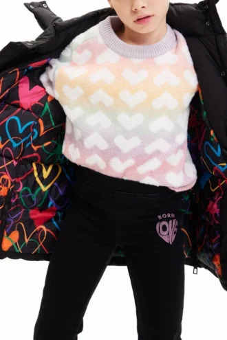 Cappotto imbottito con cuori Cappotto imbottito con cuori