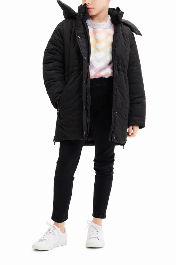 Cappotto imbottito con cuori Cappotto imbottito con cuori