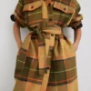 Cappotto lungo in tartan