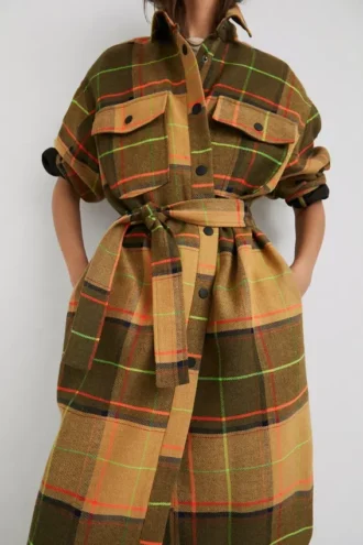Cappotto lungo in tartan
