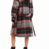 Cappotto oversize in tartan