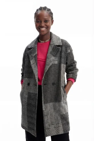 Cappotto sartoriale in lana Patchwork