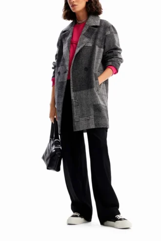 Cappotto sartoriale in lana Patchwork