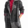 Cappotto sartoriale in lana Patchwork