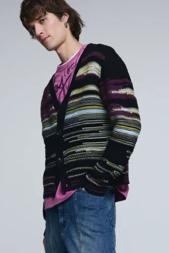 Cardigan a righe
