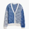 Cardigan in maglia bicolore
