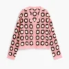 Cardigan rosa all’uncinetto